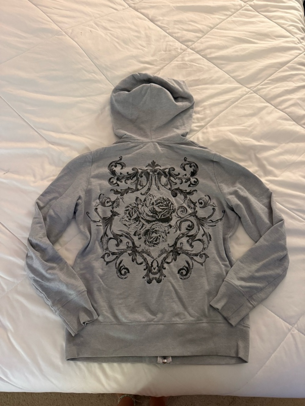 French Laundry Lavender Zip Hoodie with Drawstring